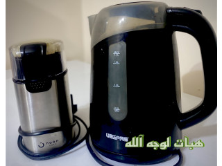 غلاية كهربائية + مطحنة صغيرة