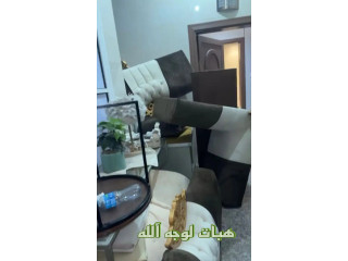 مساند مع تكايات وفرش موكيت لوجه الله