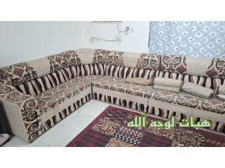 مجلس ركنه ٥ قطع واتنين كنبه وكرسي انتريه سرير مفرد اللي محتاجهم يتفضل ياخدهم